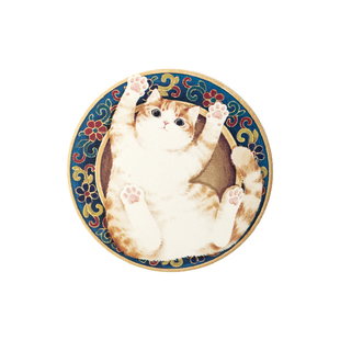 故宫淘宝｜宫猫硅藻泥杯垫隔热垫吸水防滑可爱礼物文创官方旗舰店