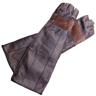 牛皮手套加厚 流浪猫狗动物防咬救助 防宠物毒蛇训狗水貂鳄龟专用