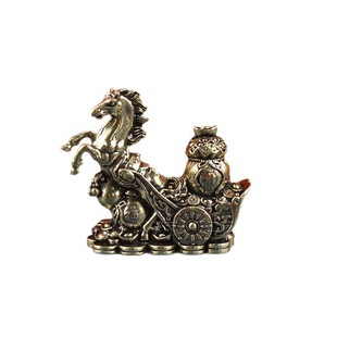 马年生肖马复古黄铜战马摆件马到成功马上有钱2026年装饰品工艺品