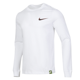 Nike耐克男子长袖T恤纯棉休闲运动卫衣叠搭套头打底衫 FZ7957