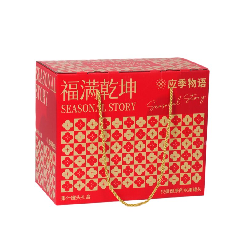 应季物语年货礼盒装水果罐头6罐