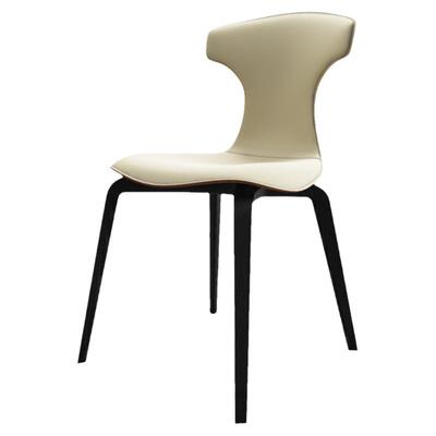 poltrona马鞍皮餐椅北欧实木