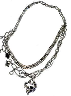 铜女熔岩黑色酷酷项链项链