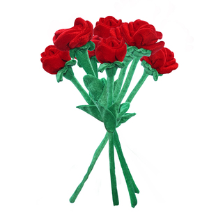 一路生花新款绒布品质仿真玫瑰花文明接亲不堵门道具大全拍照出片