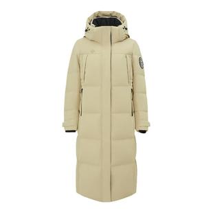 雪中飞2025冬新款女士长款鹅绒羽绒服连帽户外直筒加厚抗寒运动