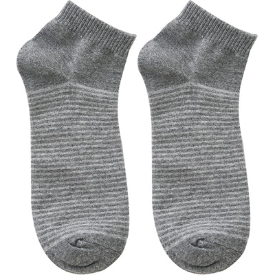 kikiyasocks男条纹四季吸汗短袜