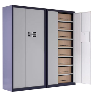 套色电子保密柜办公室密码文件柜指纹锁资料档案柜加厚铁皮保险柜