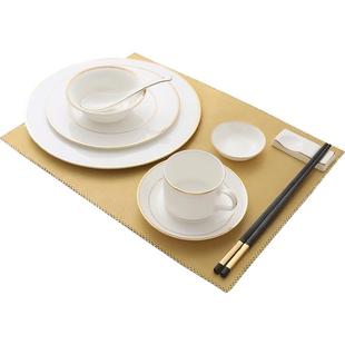 五星级酒店骨瓷摆台高端套装西餐专用骨碟餐盘家用牛扒刀叉创意