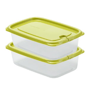 茶花保鲜盒冰箱收纳盒食品级带盖叠加轻巧水果蔬菜外带盒大容量