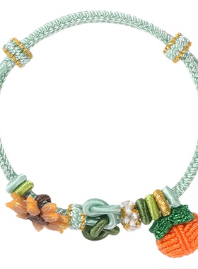 九华山直发文昌结编织手绳中高考吉祥物手串手工编织礼物上岸手链