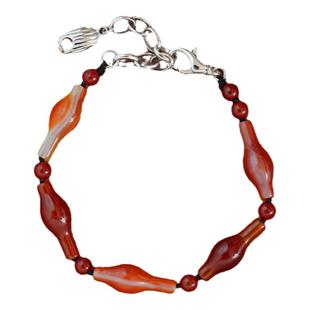 UNEND止续 红玛瑙Vase Melody东韵手链 纯银设计新中式质感 默叙