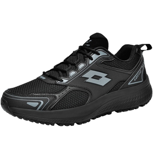 LOTTO乐途运动鞋男2025秋冬新款皮面加绒皮面防水软底减震跑步鞋