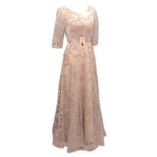 气场强大晚礼服2024春季轻奢小众主持人礼服端庄大气长款高级感