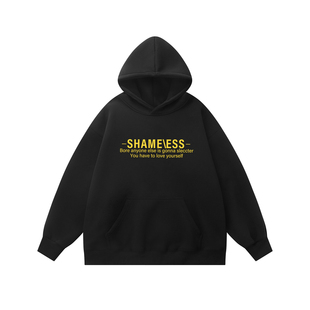 卫衣男款秋冬字母印花重磅加绒加厚情侣卫衣美式潮牌宽松情侣帽衫