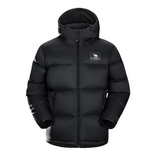 骆驼男装短款羽绒服男女款冬季户外情侣款加厚保暖连帽面包服外套