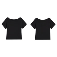 一字領(lǐng)短袖t恤女寬松上衣