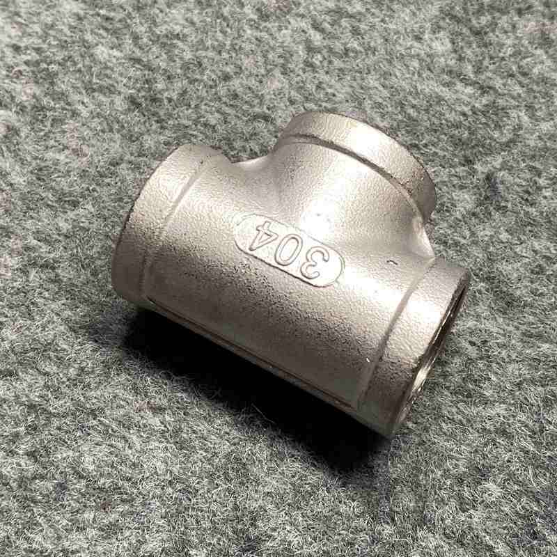 内丝三通201 304不锈钢三通精铸内螺纹三通DN15DN20DN25丝扣三通