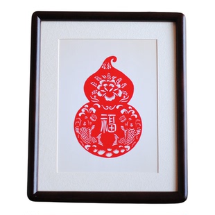 福字葫芦剪纸摆件礼品纯手工雕刻手工艺品窗花暖居装饰非遗中国风