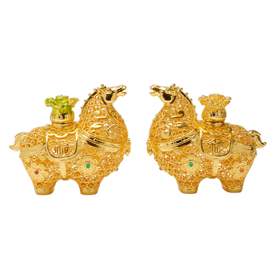 花丝马上来财摆件招财进宝