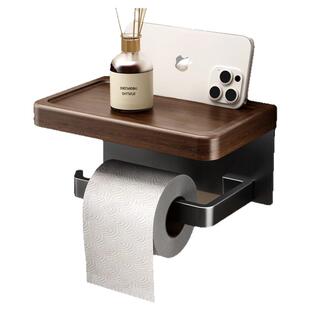 免打孔胡桃木纸巾盒卫生间浴室洗手间洗脸巾收纳厕所抽卷纸置物架