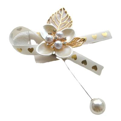 珍珠花朵胸针材料包配件