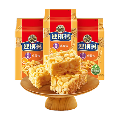 徐福记糕点鸡蛋味沙琪玛525gx3袋