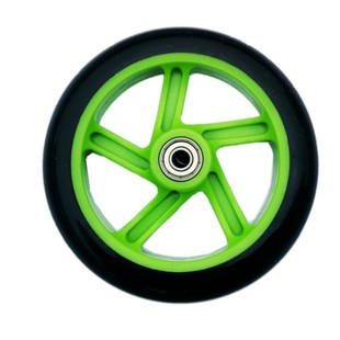 儿童滑板车轮子配件小孩子玩具车轮椅购物车轱辘静音耐磨软橡胶轮