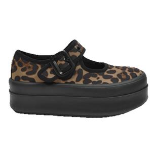 UDV复古豹纹玛丽珍女鞋2025春季爆款乐福鞋厚底一字带厚底单鞋