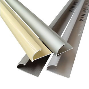 铝合金瓷砖圆弧阳角线条学校医院墙裙收口条半墙三通阴角堵头转角