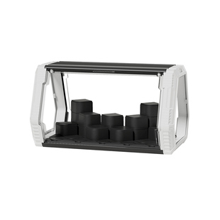 太空舱手办展示盒带灯盲盒收纳展示架积木防尘泡泡玛特模型收纳盒