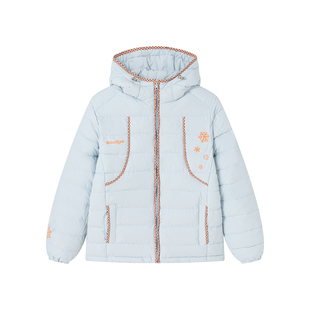 排骨棉服女款贝壳绣雪花2026新款冬季小个子甜美保暖学生棉袄外套