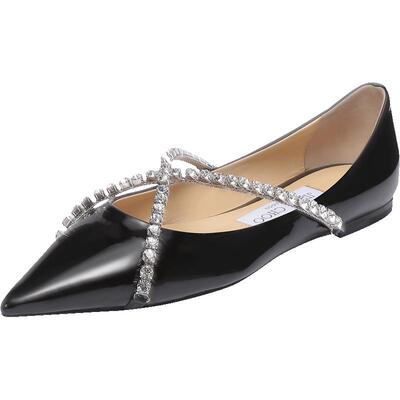 自营周仰杰尖头浅口鞋平底鞋