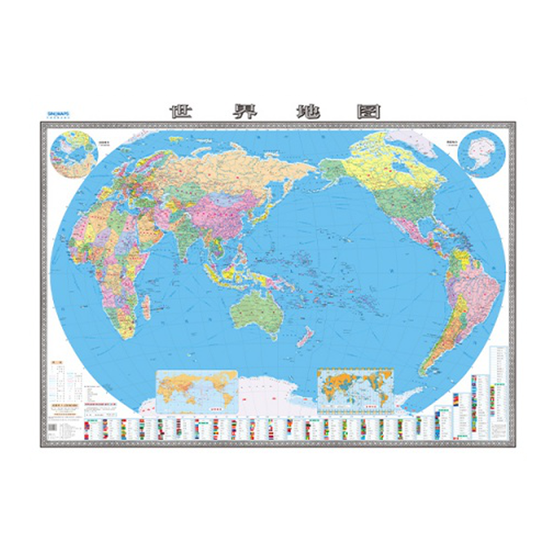 【加厚版】2024世界地图贴图超大约1.5米*1.1米高清无拼接地图 办公室书房客厅学生专用学习地理加厚铜版纸双面覆膜防尘防水装饰