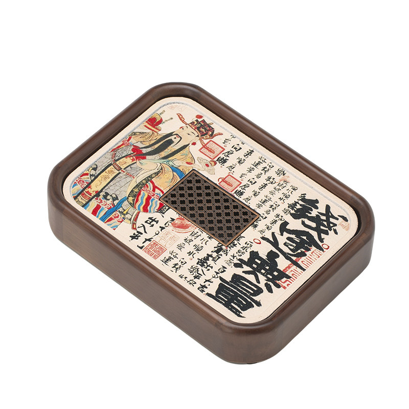 敦煌汝窑实木储水茶台手抓壶套装