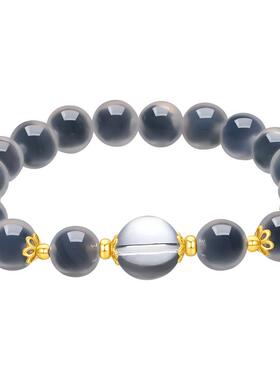 周六福S925银玉髓手串女