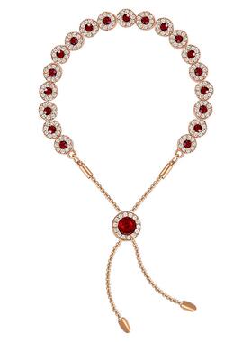 古里雅红色锆石可调节手链高级感