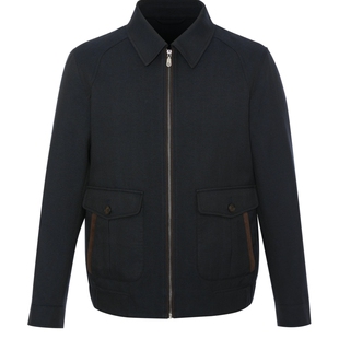 [环保涤纶]SATCHI沙驰男装男士工装夹克秋季新款商务休闲翻领外套