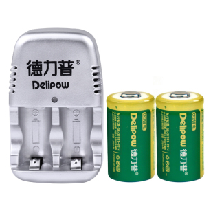 德力普cr2锂电池16340拍立得3V碟刹锁mini25相机3.7v充电器cr123a