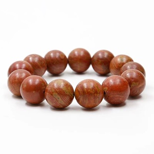 天然富贵红砭石手串男女款玄黄砭石手链保健养生泗水发货能量石