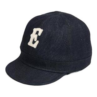 FreeNight 美式复古原色DENIM复古E字母全封短檐工装小帽WORK CAP