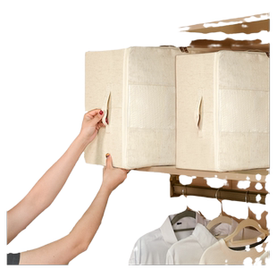 床底收纳箱扁平布艺整理箱储物箱被子柜顶箱子衣服床下可视收纳箱