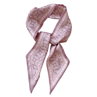 韩国ins风印花仿真丝小丝巾女夏