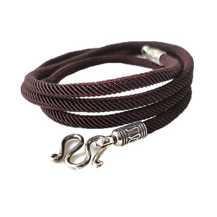 玉佩挂绳男高档蜜蜡玉坠绳狼牙挂件绳翡翠项链绳唐卡吊坠绳高货绳