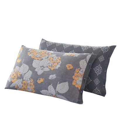 夏季纯棉纱布按扣式枕头套防头油