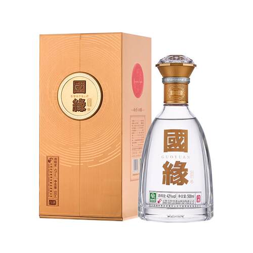 今世缘国缘对开浓香型白酒42度500ml单瓶装 中秋送礼 江苏版