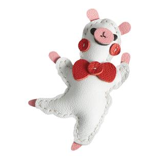 裁鱼手工中秋节diy材料包自制钥匙扣挂件头层羊皮可爱羊驼挂饰包