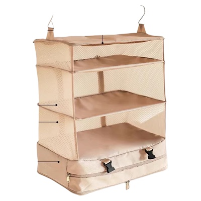 旅行衣物收纳袋悬挂式分层折叠
