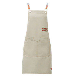 帆布围裙定制logo印字防水厨房餐饮专用男摆摊年轻人围腰工作服女