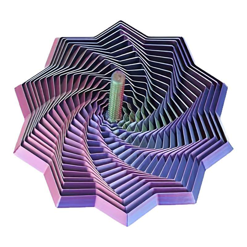 3D打印视错觉折叠儿童益智玩具多边形萝卜塔解压螺旋立体设计玩具