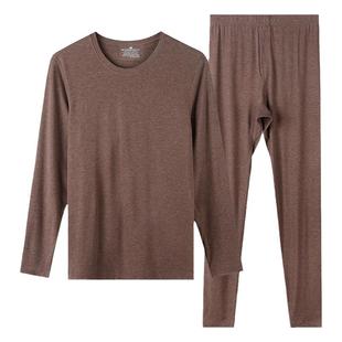 格凯男士亲肤磨毛自发热保暖内衣超微轻羽衣中厚款恒温秋衣秋裤冬